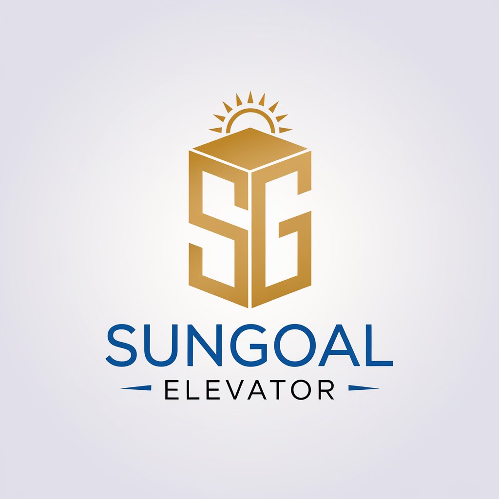 LOGO Design for Sungoal Elevator Gold 3D Elevator Door with Sun and Letter SG Combination in Blue