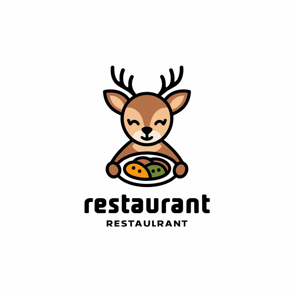 LOGO Design for Restaurant Smiling Small Deer with Elegant Typography for the Restaurant Industry