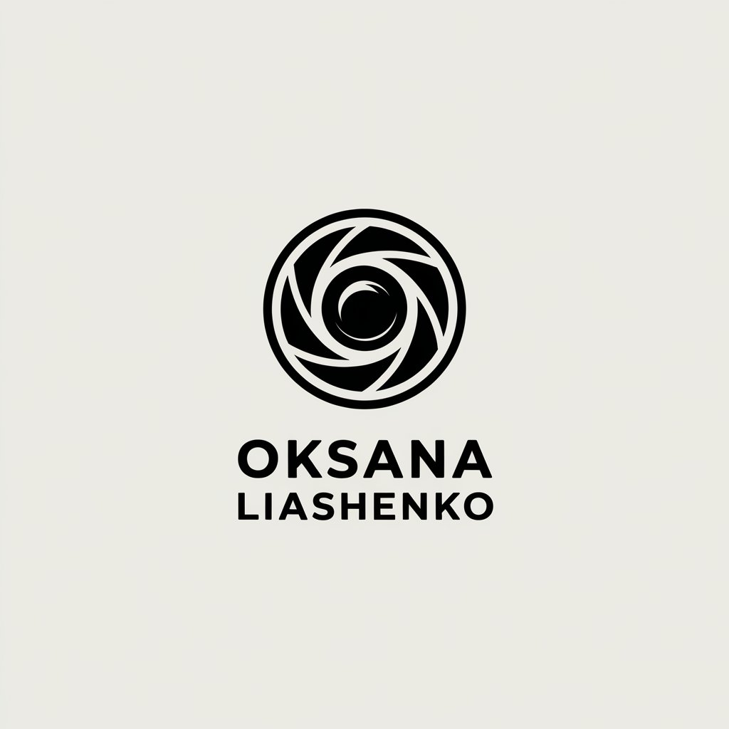 LOGO Design for Oksana Liashenko Minimalistic Camera Lens Symbol for Events Industry