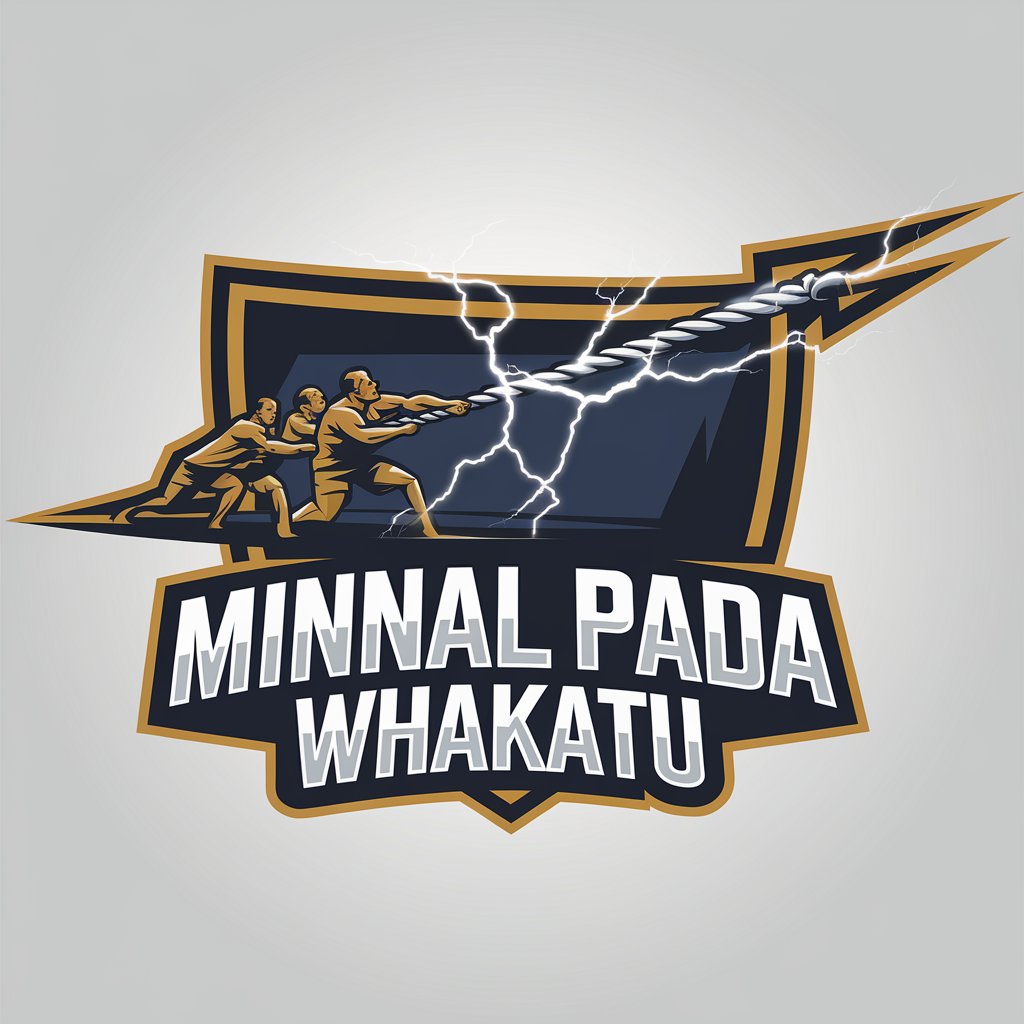 LOGO Design for Minnal Pada Whakatu Tug of War with Lightning Rope Theme for Sports Fitness