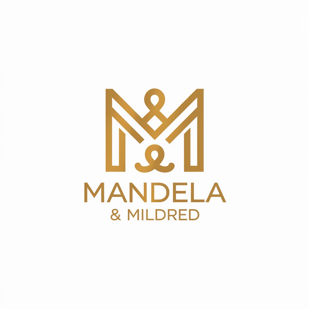 LOGO Design for Mandela Mildred Elegant Gold MM with Wedding Theme and Clear Background