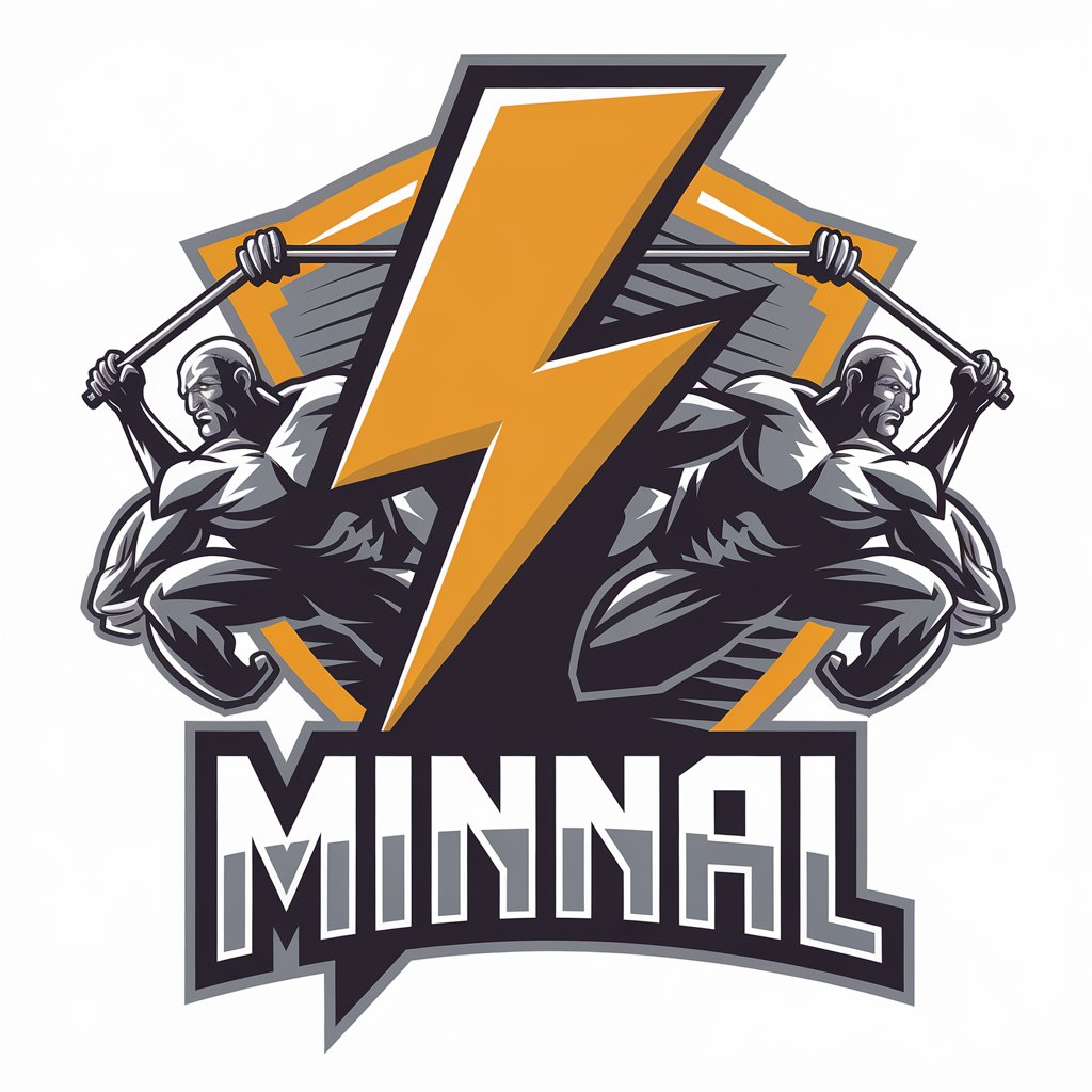 LOGO Design for Minnal Lightning Rope and Muscle Theme for Sports Fitness