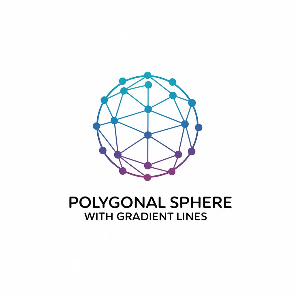 LOGO Design for Polygonal Sphere with Gradient Lines Futuristic Tech Connectivity and Modern Design