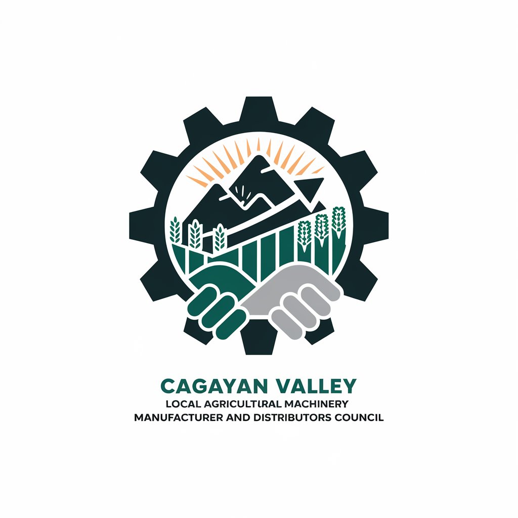 LOGO Design for Cagayan Valley Local Agricultural Machinery Manufacturer and Distributors Council Mountain Rice Corn Gear and Interlocking Hands Theme