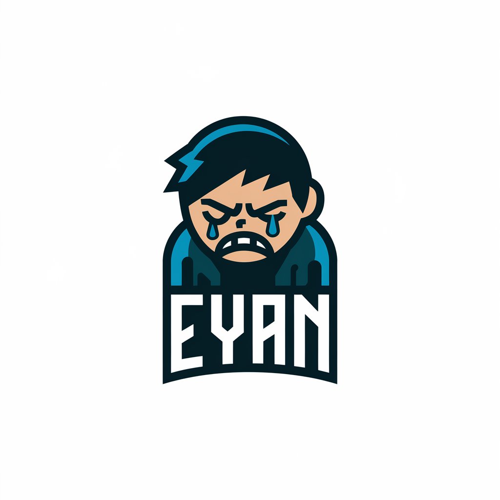 LOGO Design for Eyan Broken Figure with Tears Rage and Sadness Symbolism