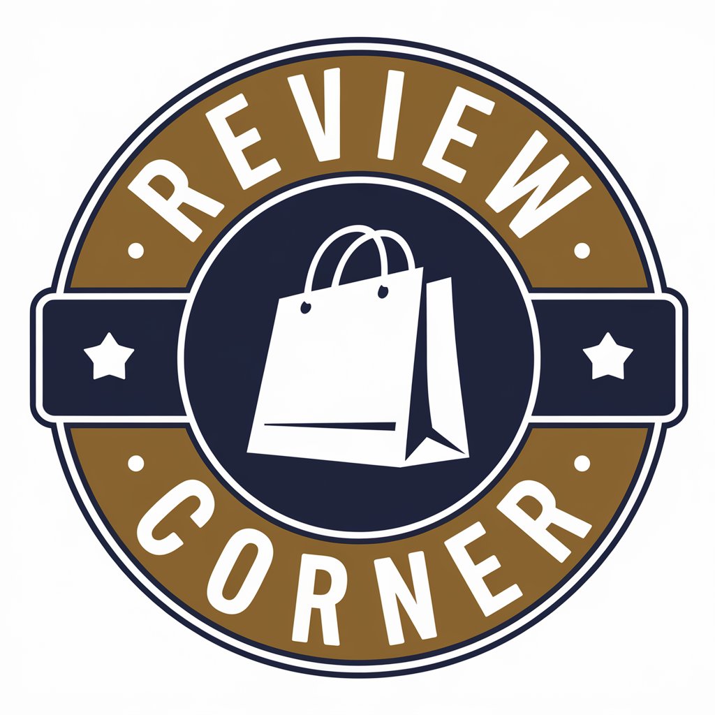 LOGO Design for Review Corner Dark Blue Shop Symbol with Clear Background and Modern Aesthetic