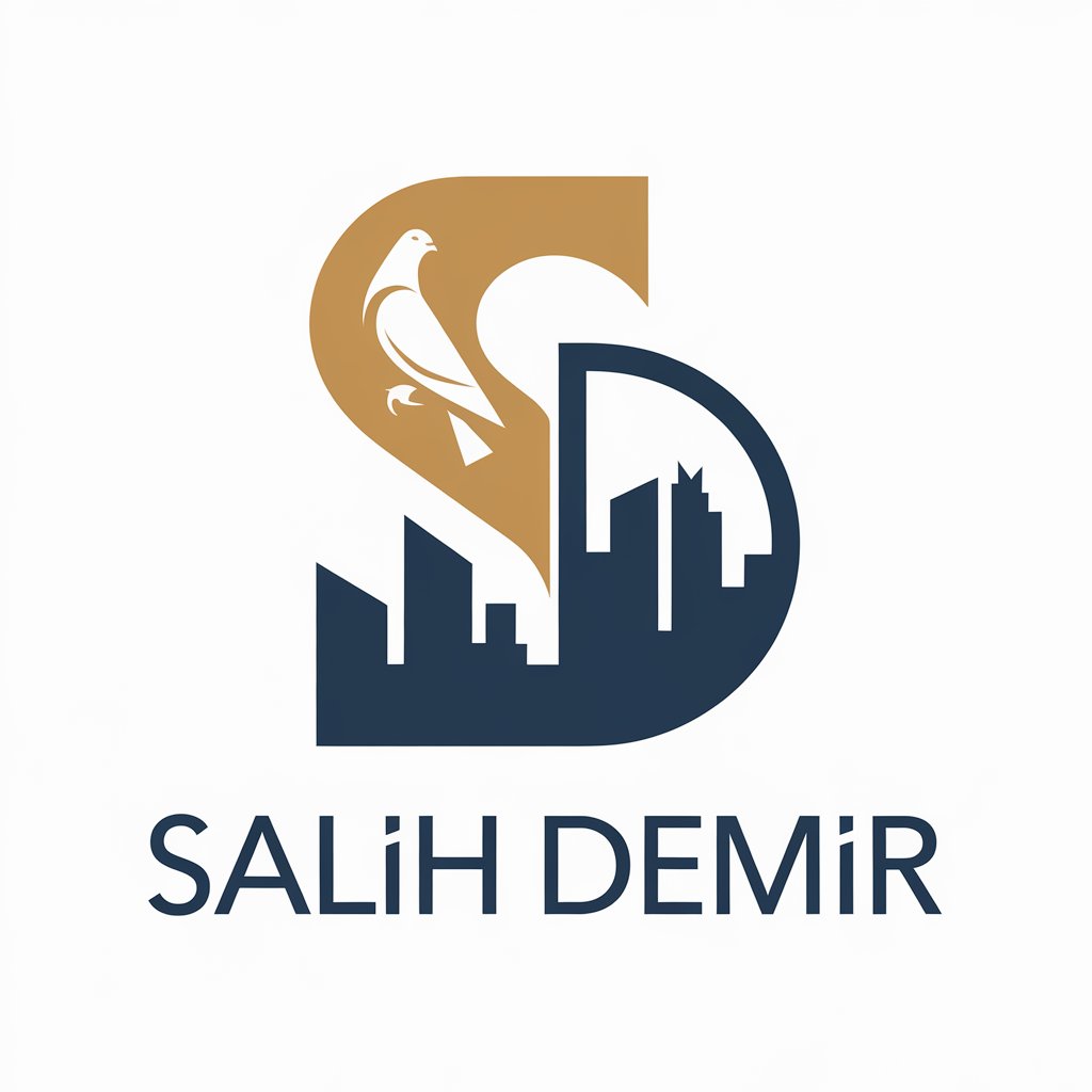 LOGO Design for Salih Demir S Letter with Pigeon and City Silhouette for Real Estate Industry