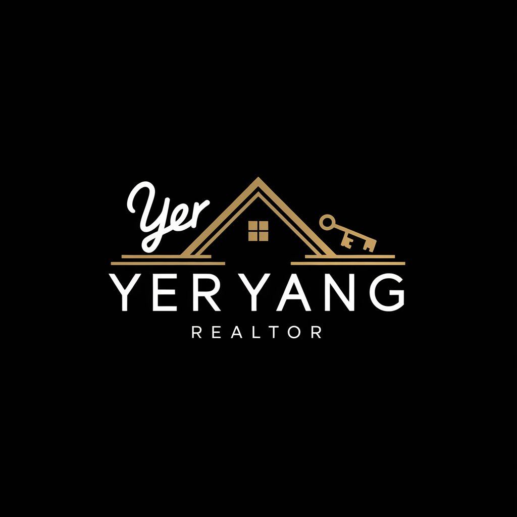 LOGO Design for Yer Yang Black and Gold with House and Keys Symbolizing Real Estate