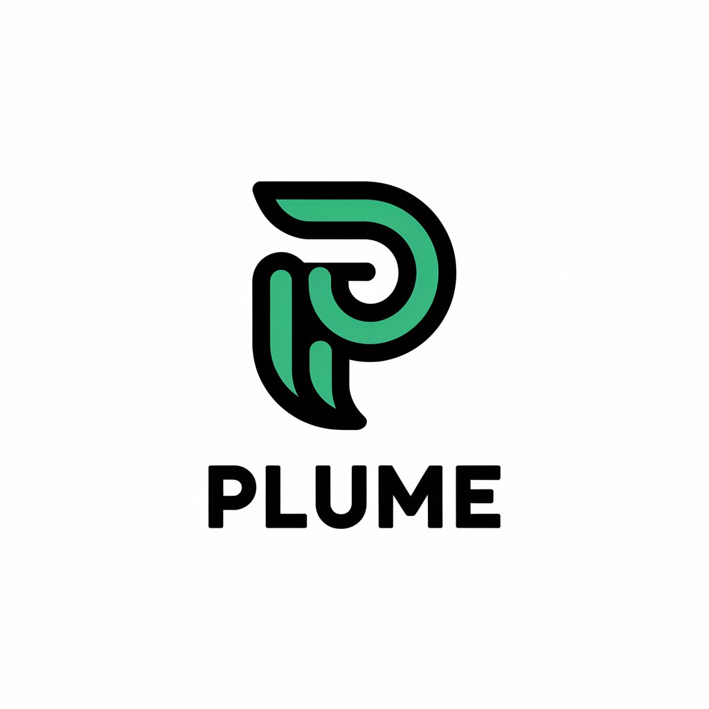 LOGO Design for Plume Vector Letter Logo with Clear Background