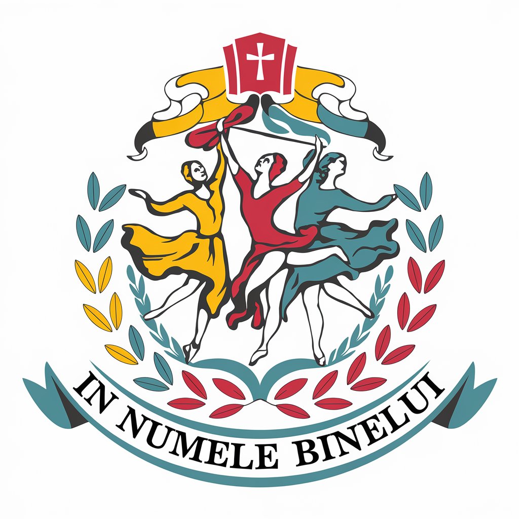 LOGO Design for In Numele Bineului Dancers Hope Book and Laurel in Yellow Red and Turquoise for Nonprofit Industry