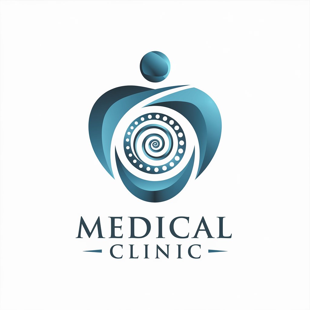 LOGO Design for Medical Clinic Blue Green White with Abstract Healing Symbolism