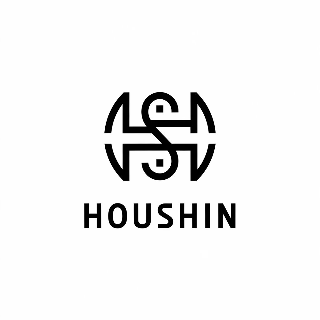 LOGO Design for Houshin Minimal Typography with HSON Letters and Clear Background