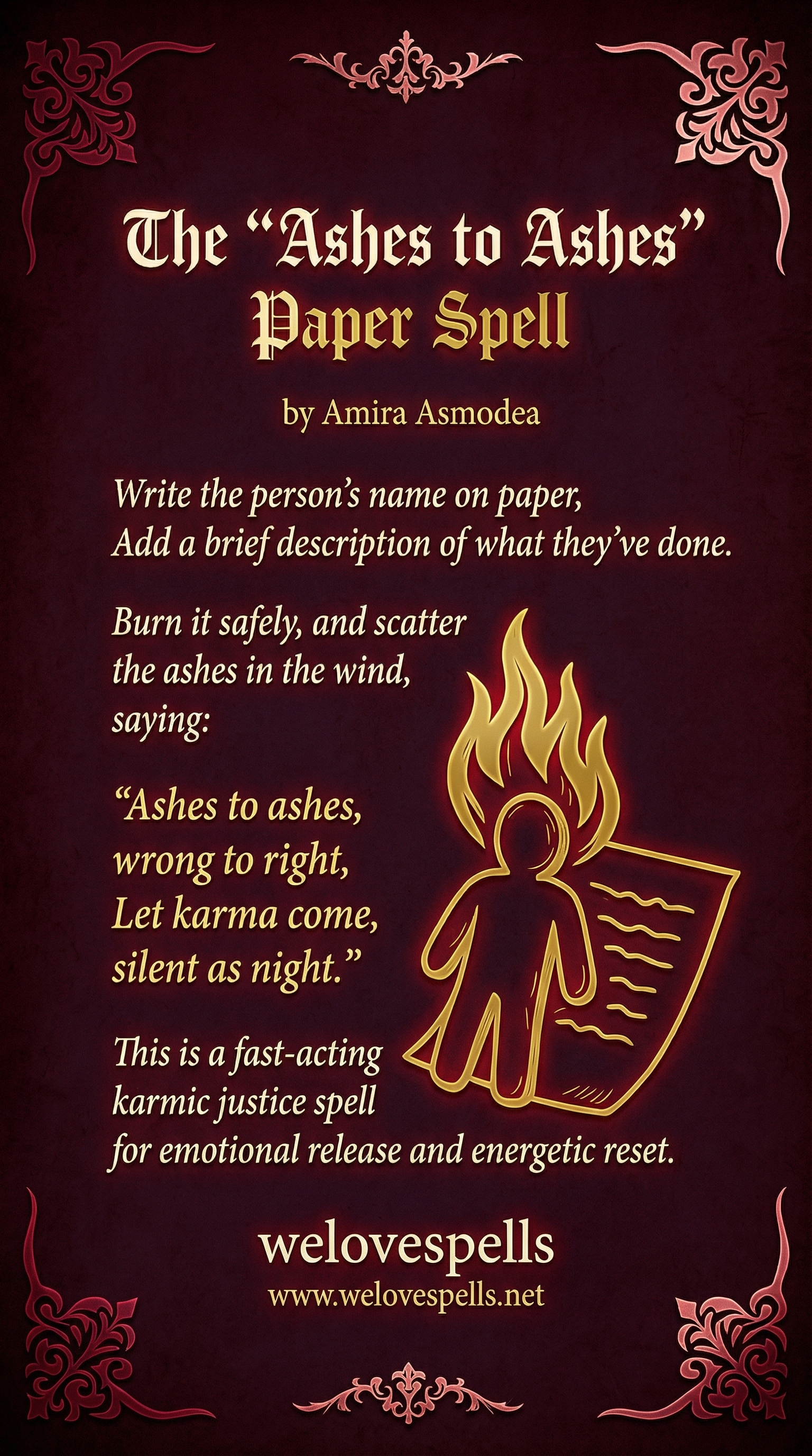 Ashes to Ashes Spell Cleansing Ritual Tools