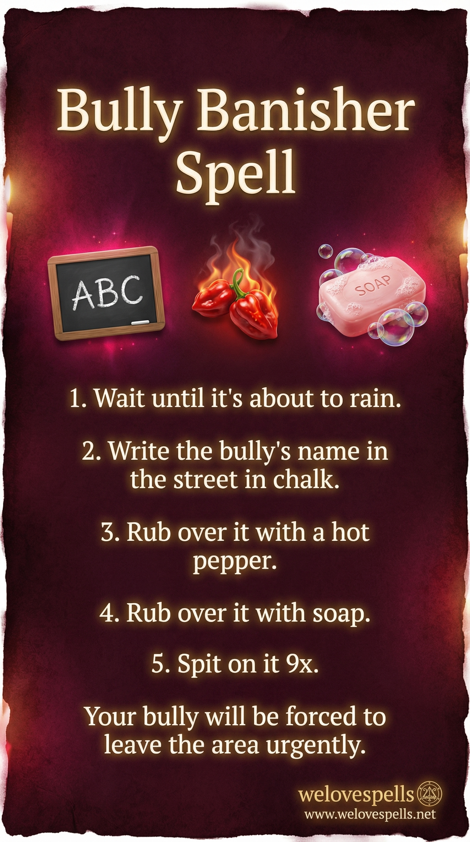 Bully Banisher Spell Hoodoo Protection Magic