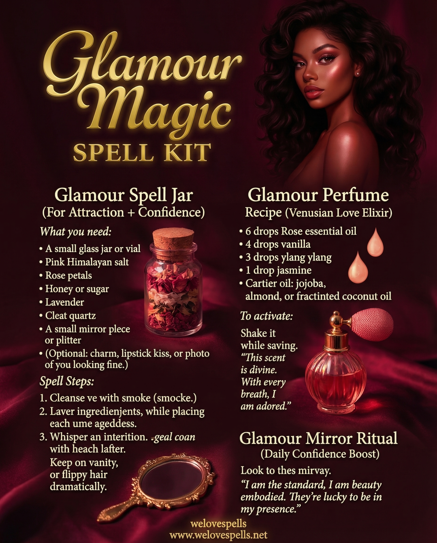 Glamour Magic Spell Kit - Radiance and Confidence Booster