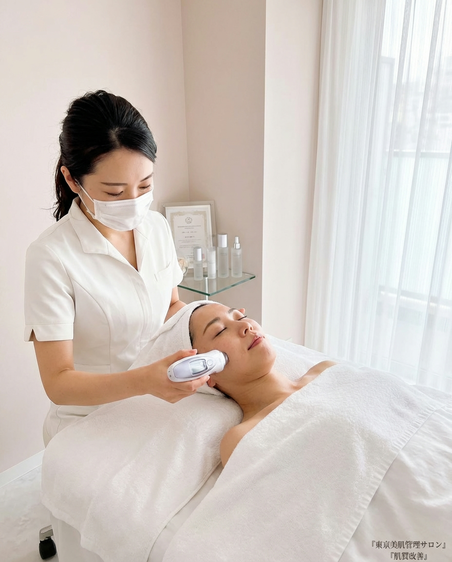 東京美肌管理サロンの施術風景