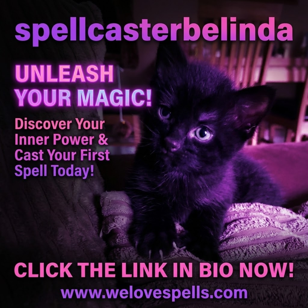 Salem the mystical black cat sitting by candlelight