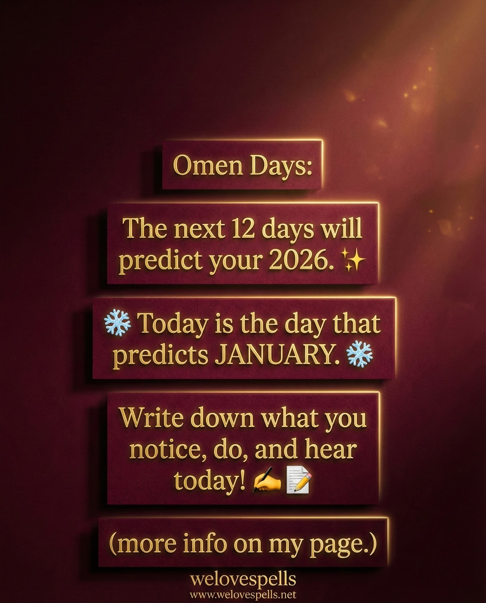 OMEN DAYS 2026: January Destiny Forecast