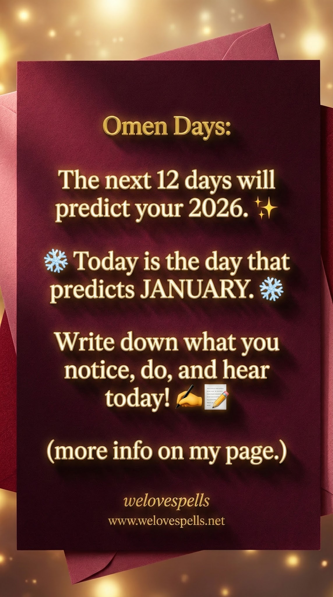 January 2026 Destiny and Omen Days
