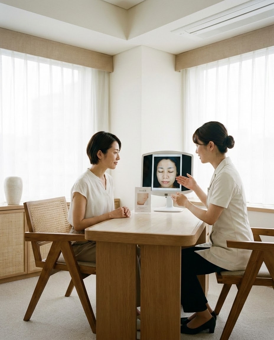 肌質改善カウンセリング風景
