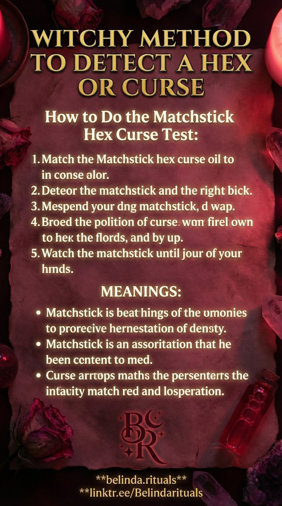 witchcraft curse detection tools Cleansing ritual herbs and candle setup