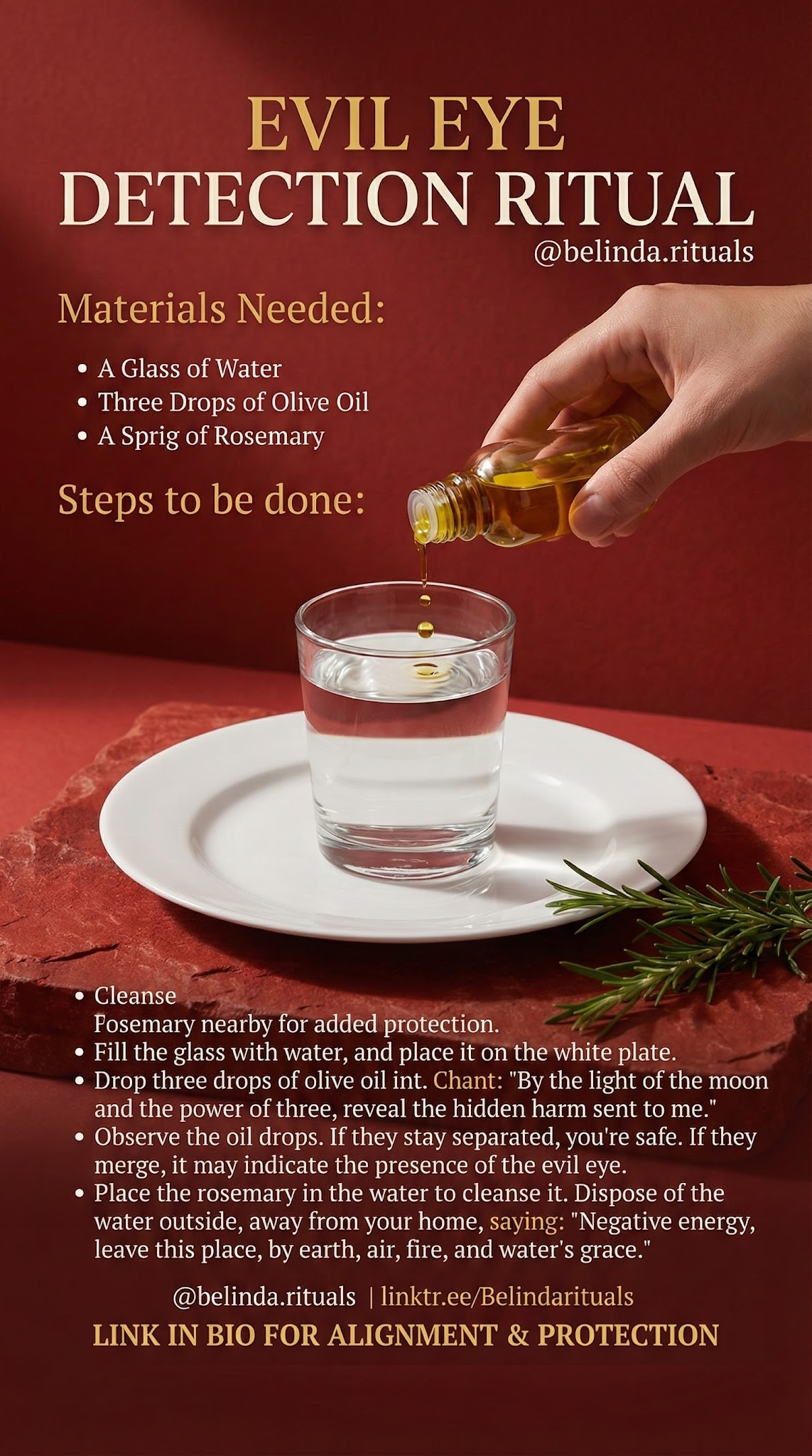 Wiccan Altar for Evil Eye Removal Ritual