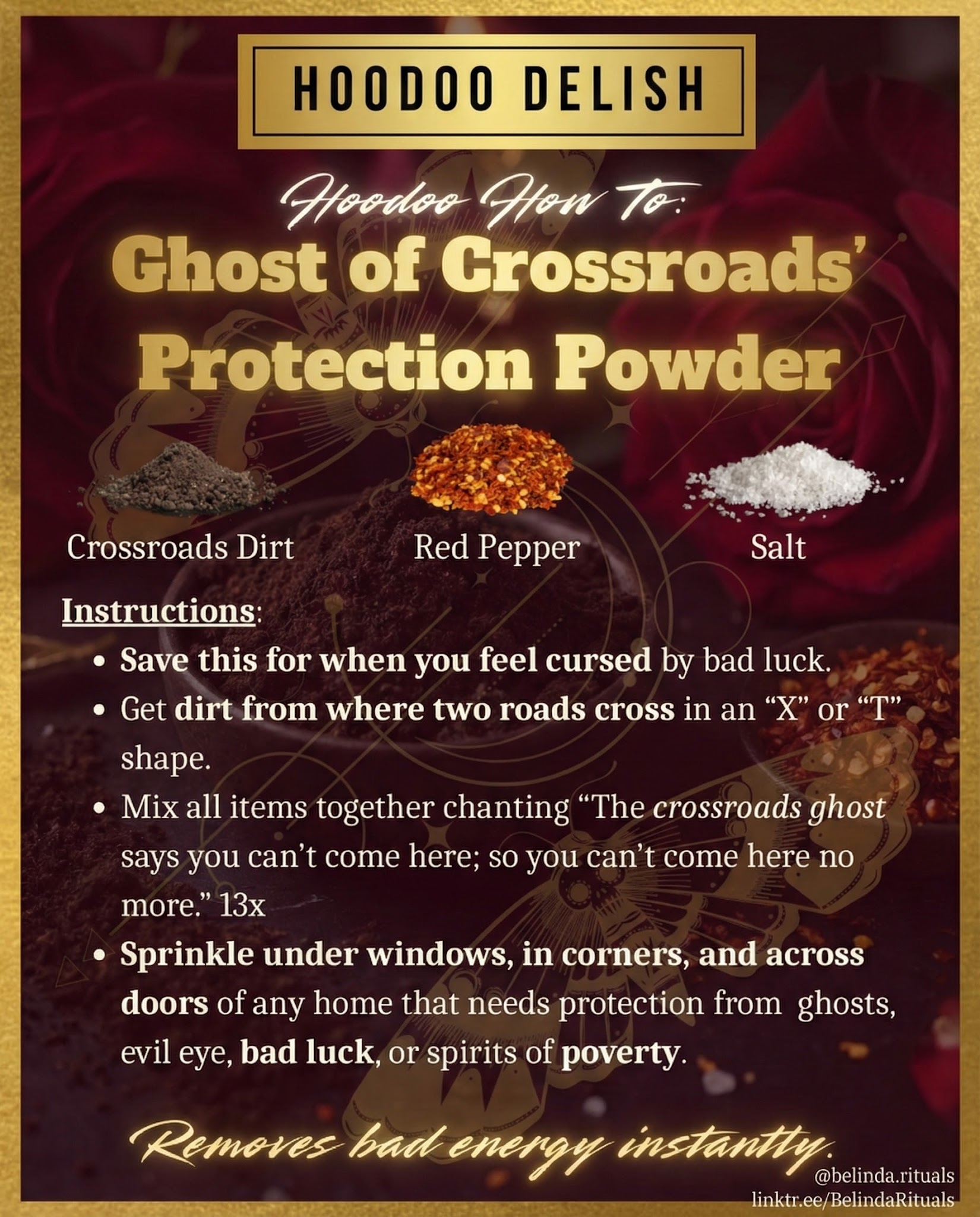 Crossroads Ghost Protection Powder Hoodoo Spell Protection Image
