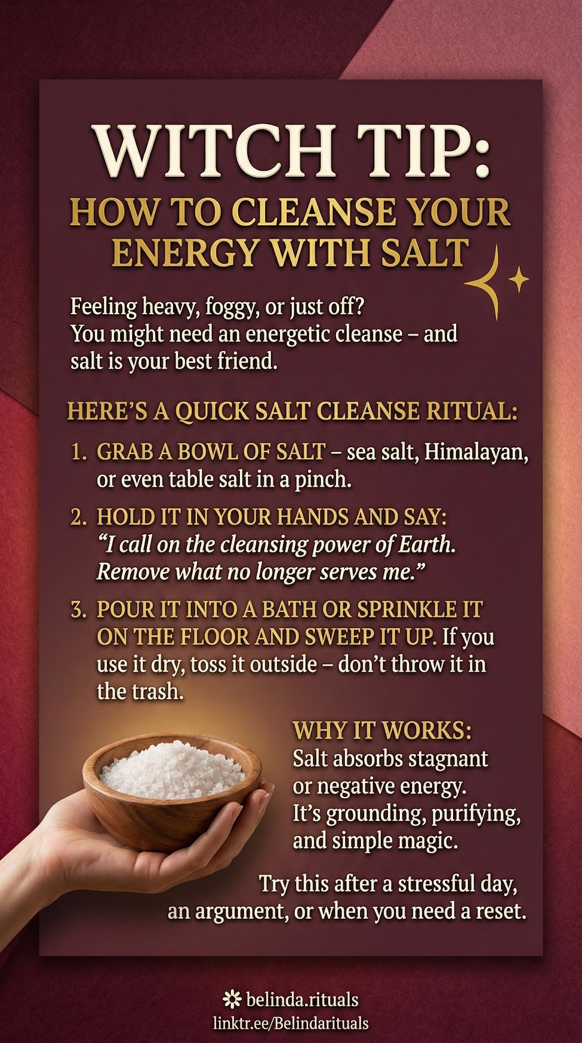 Moonlight charging salt ritual