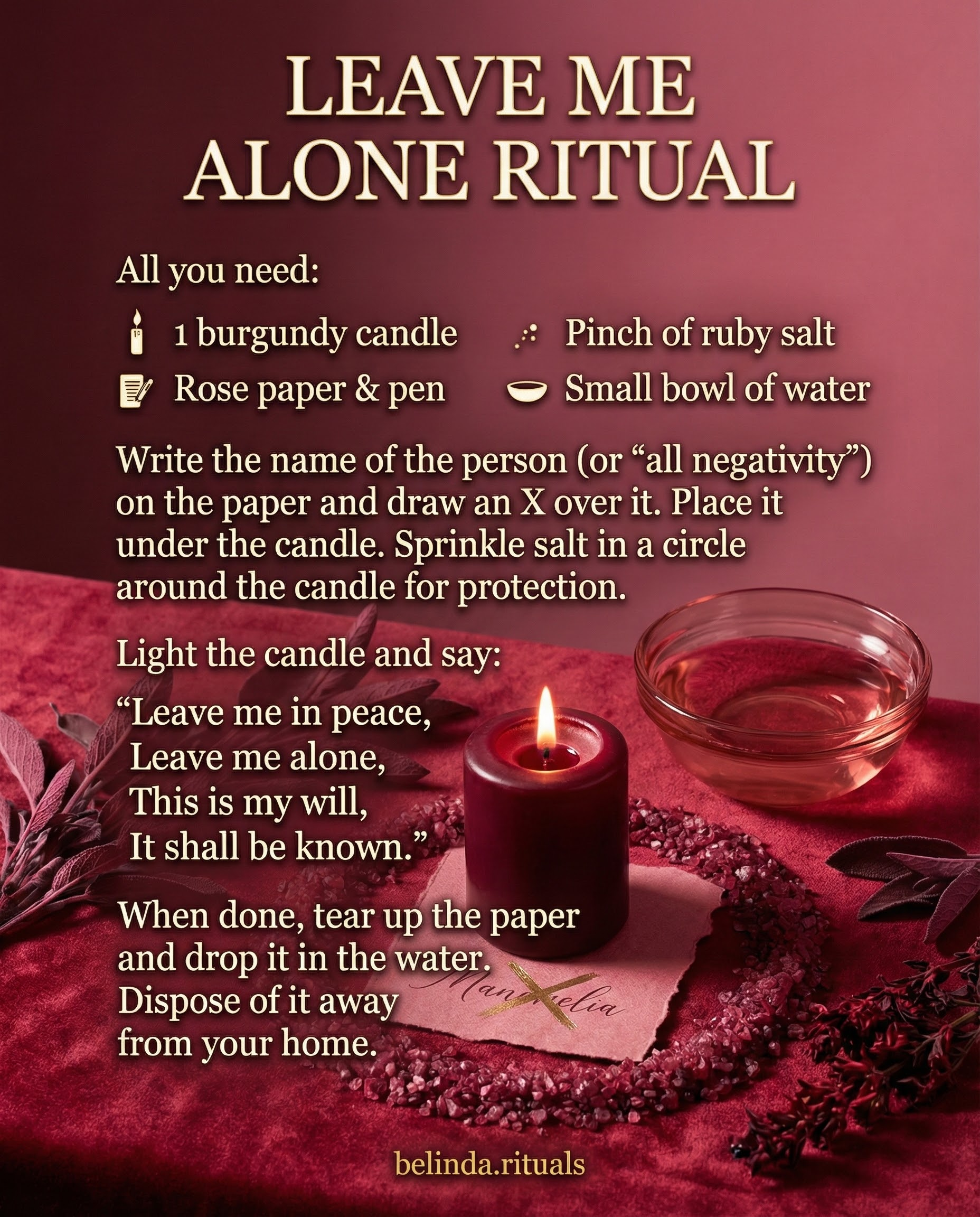 leave me alone spell for peace and protection