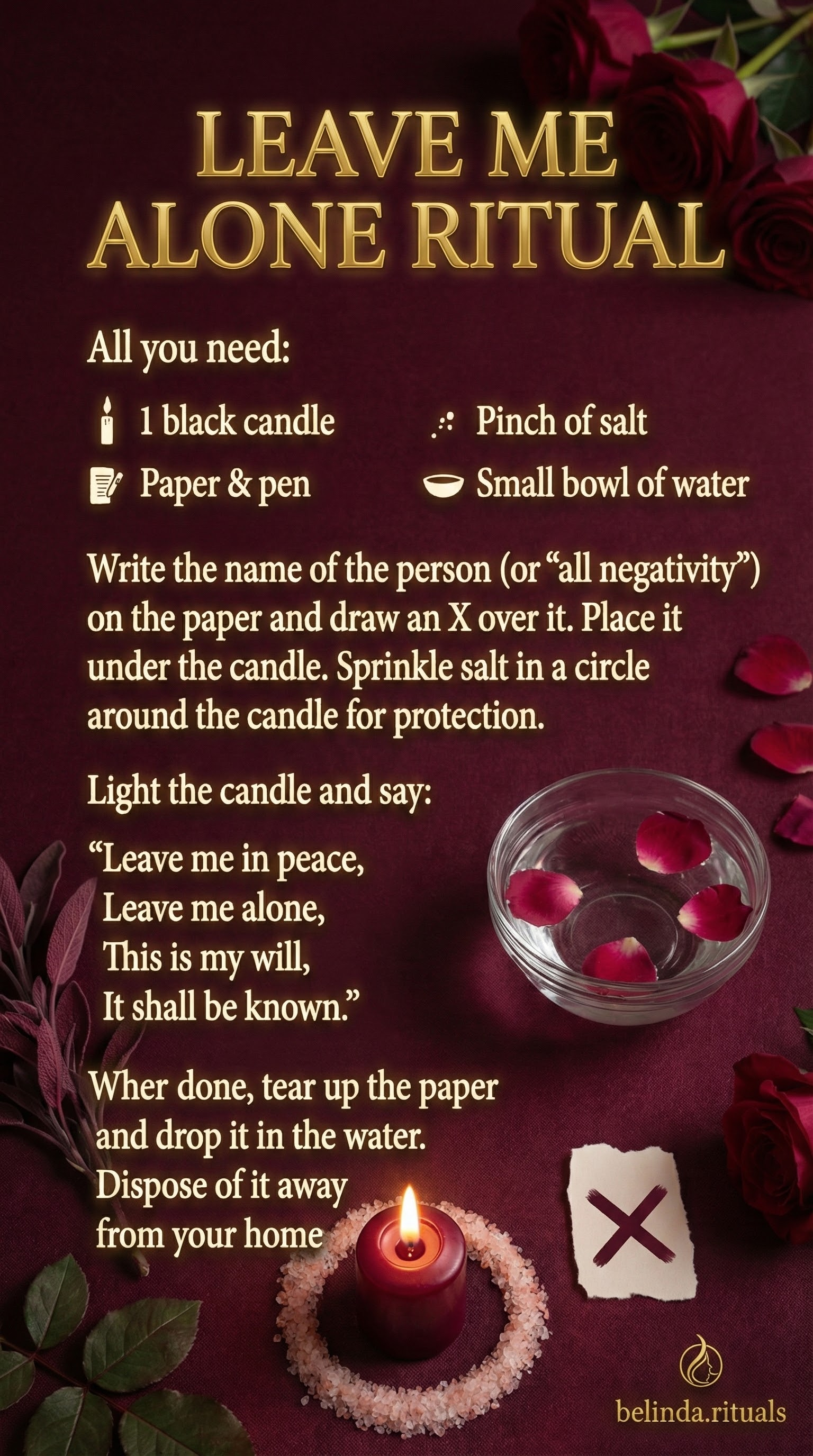 banish negativity spell protection energy