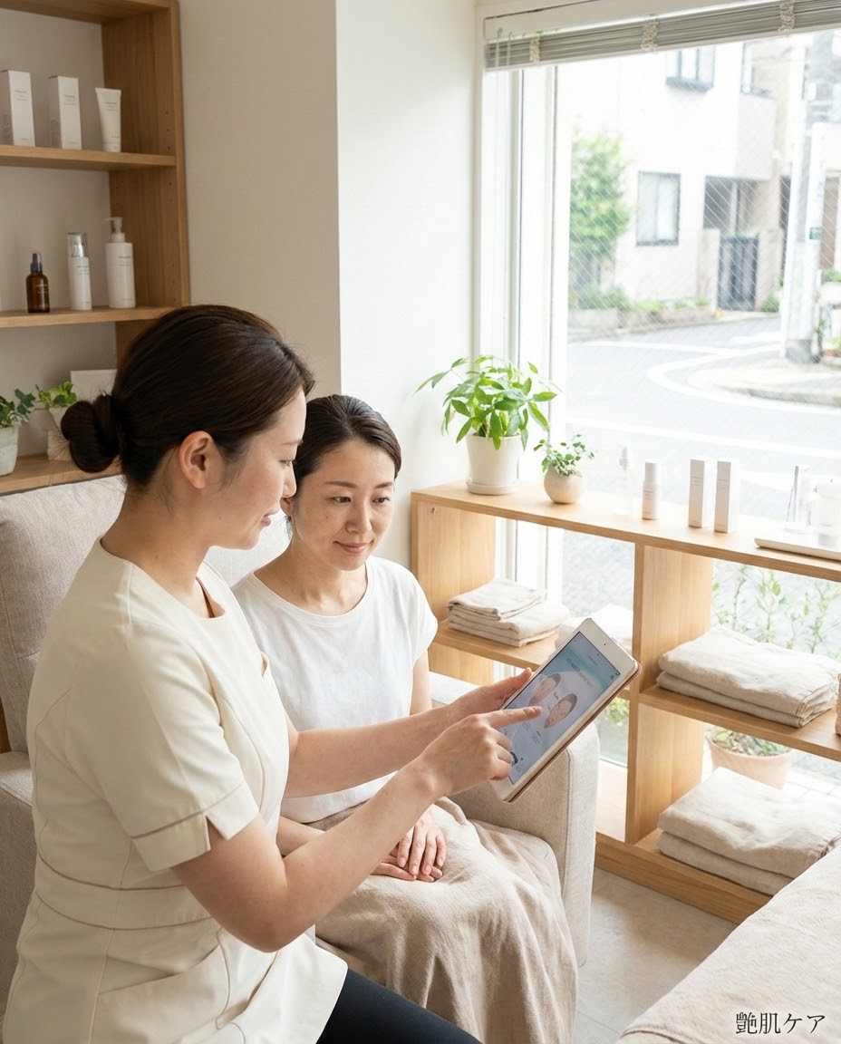 艶肌ケアのカウンセリング風景