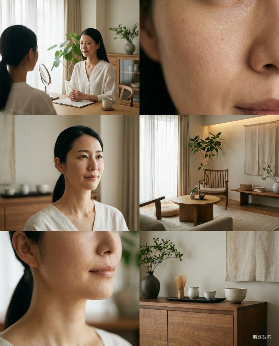 肌質改善のカウンセリング風景