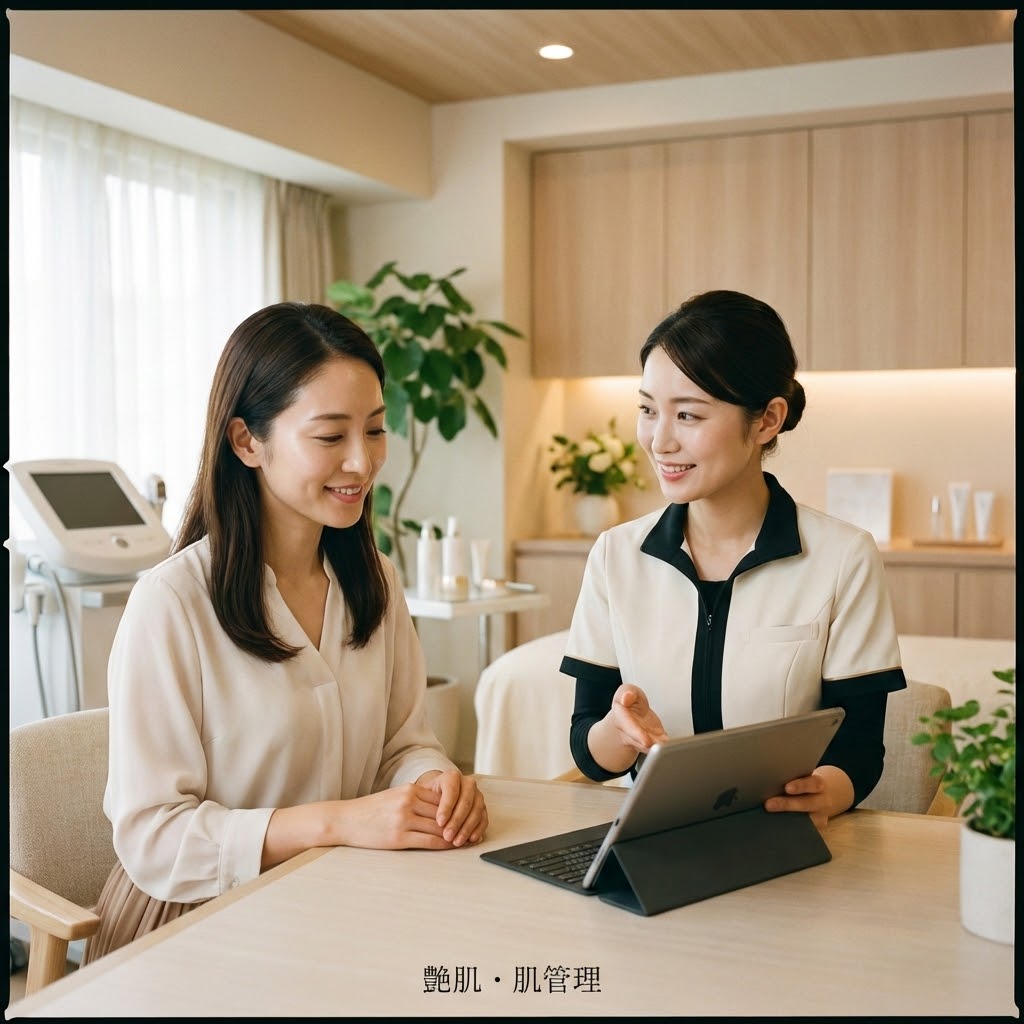 カウンセリング風景 艶肌・肌管理