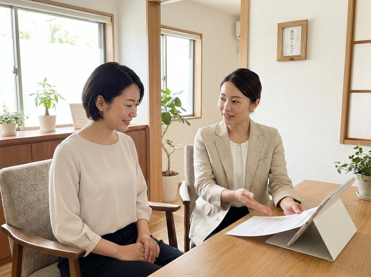 春の肌リセット サロンカウンセリング
