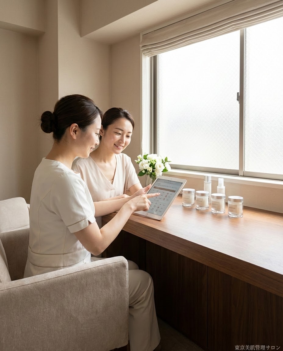 東京美肌管理サロン カウンセリング風景