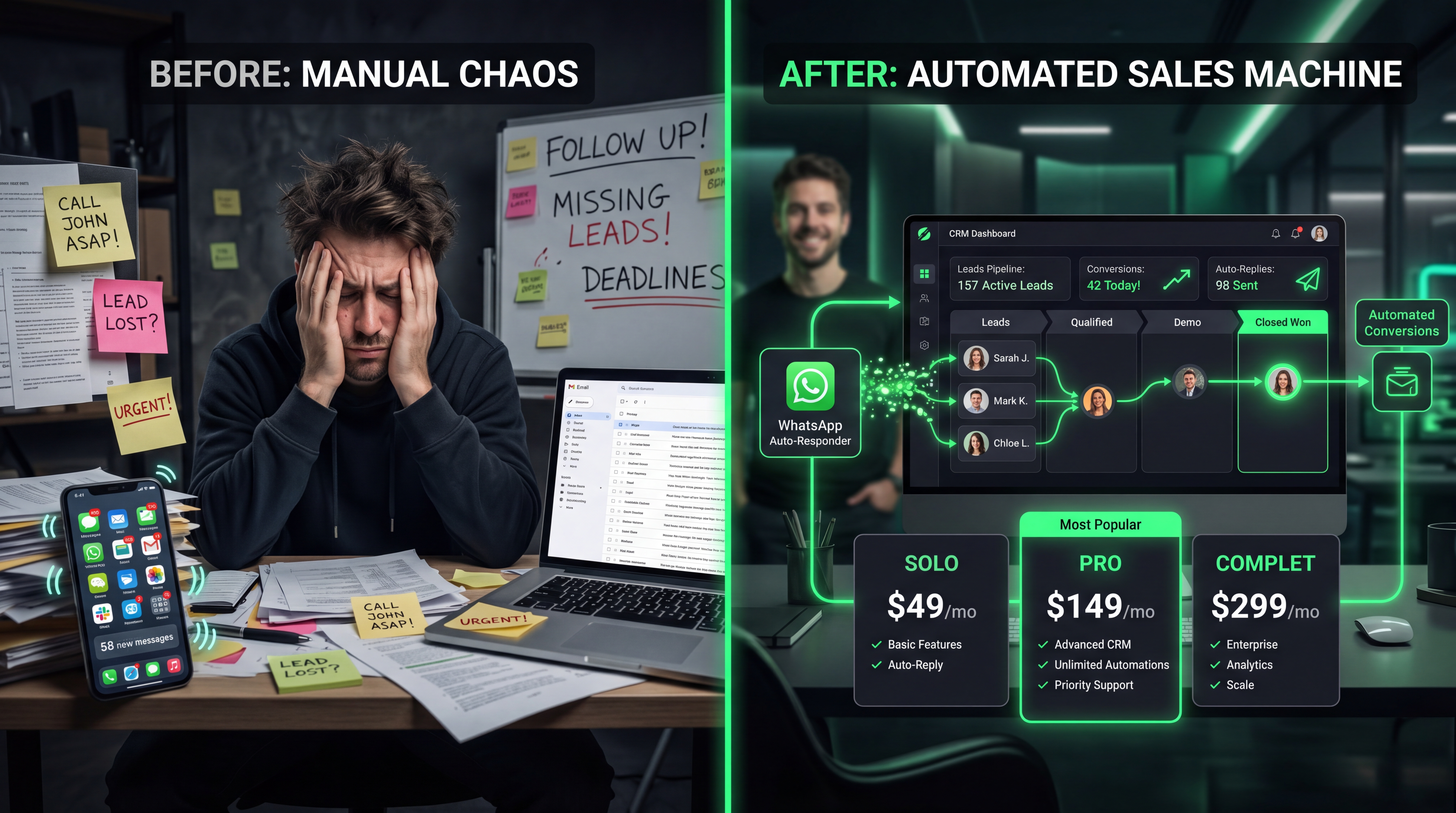 Avant — sans système de vente