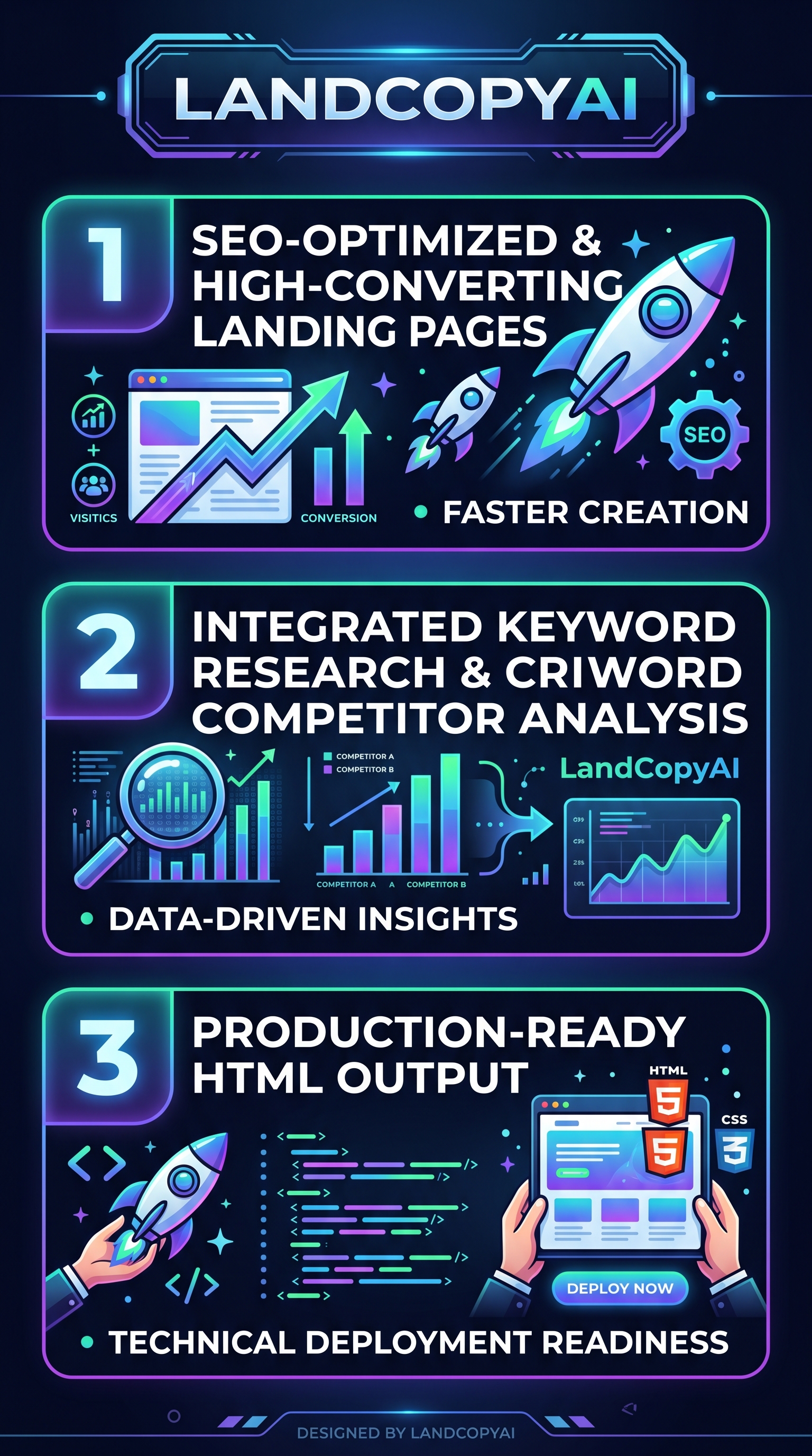 LandCopyAI - Infographic