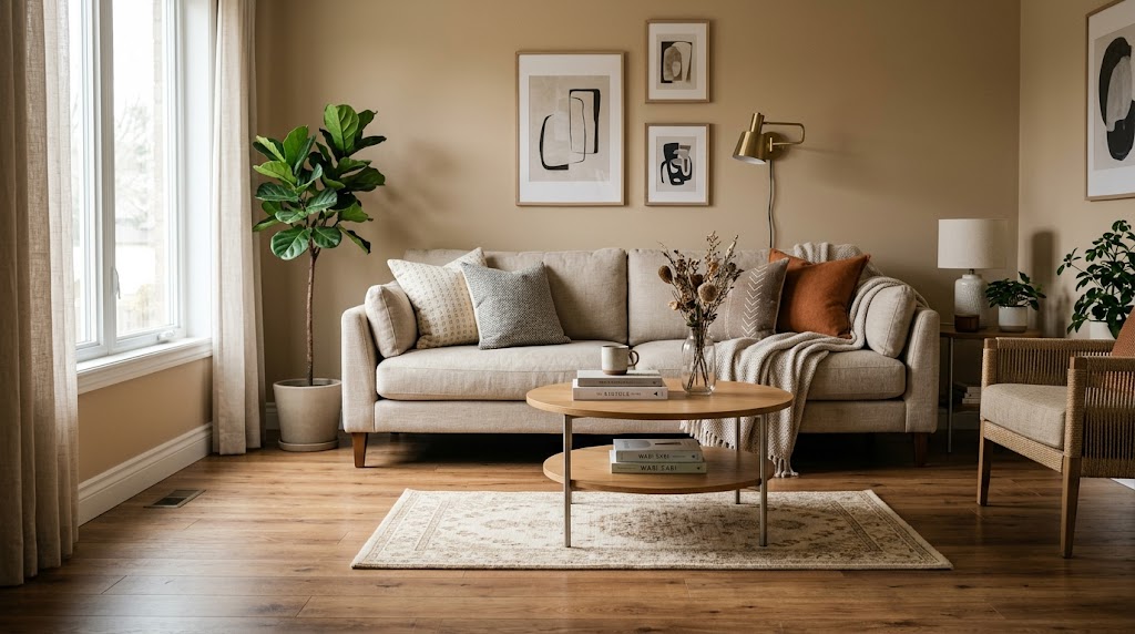 Ковёр под диваном — размер решает — как НЕ надо