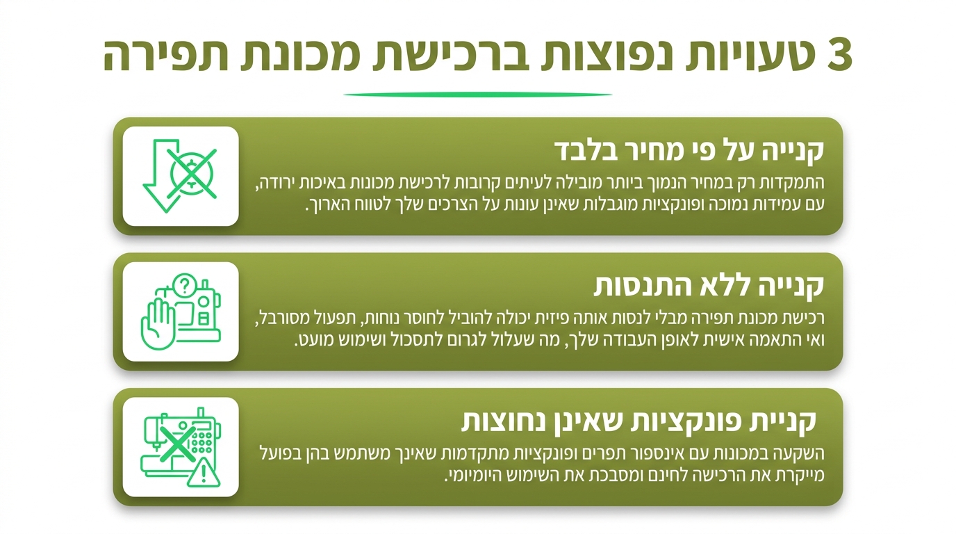 בדיקת תפר על בדים שונים בחנות - כותנה, ג'ינס ובד דק