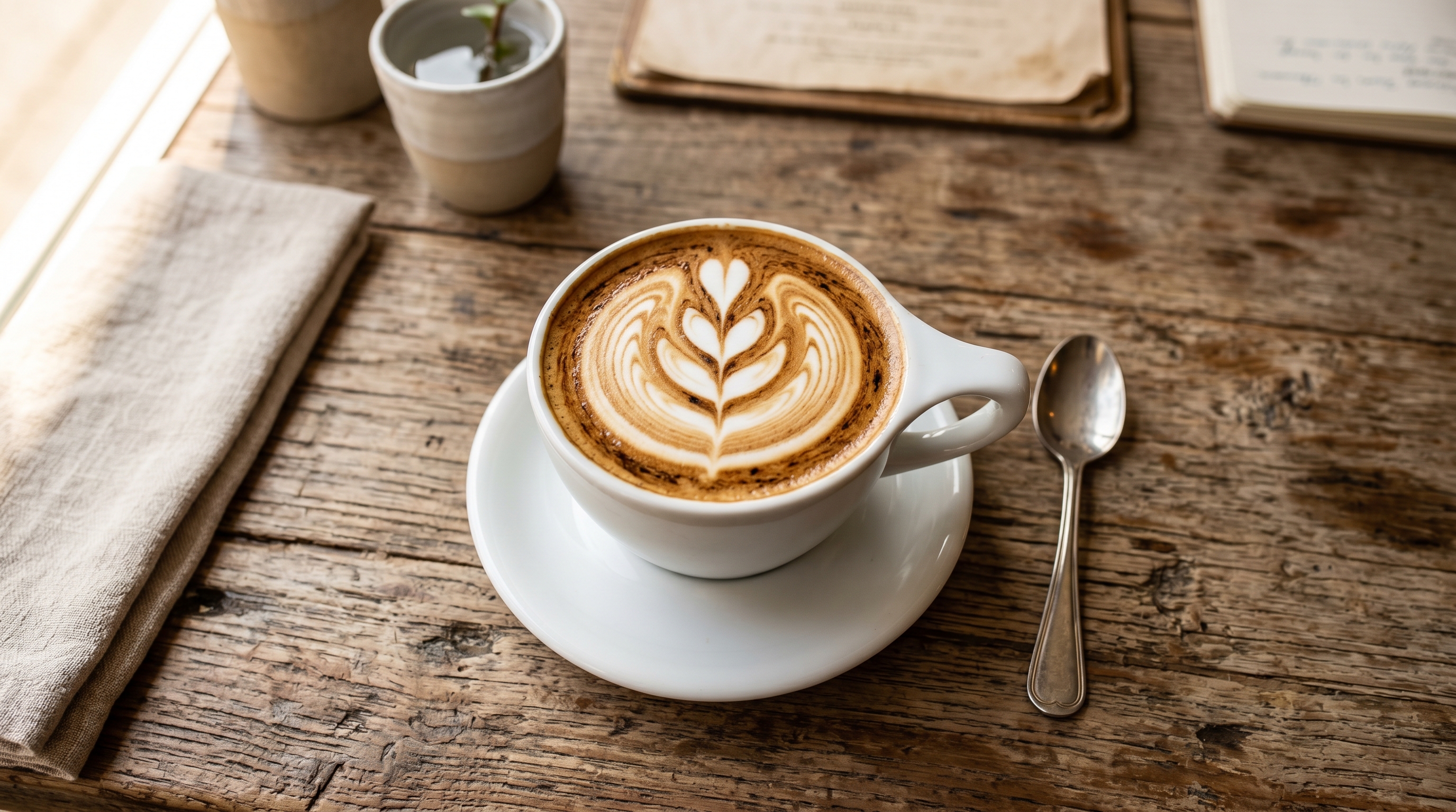 Filiżanka kawy z latte art jako symbol nagrody w programie lojalnościowym