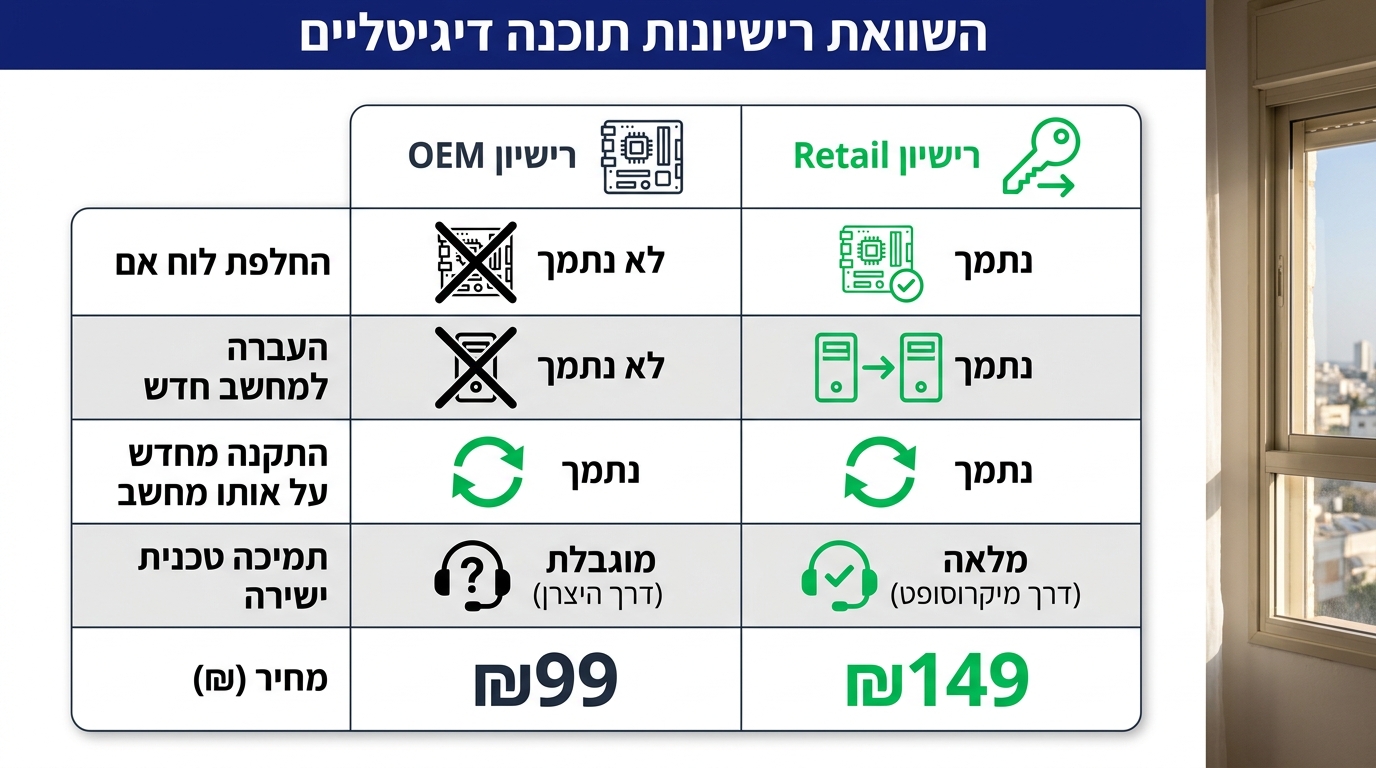 השוואה בין Windows 11 Home ל-Pro - טבלת תכונות