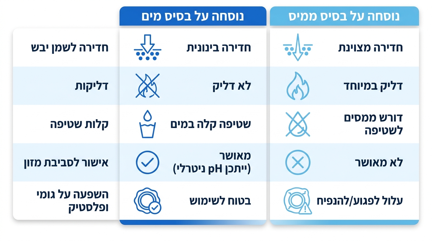 בדיקת התאמת מסיר שומנים למשטח תעשייתי - בדיקת נקודה לפני יישום נרחב