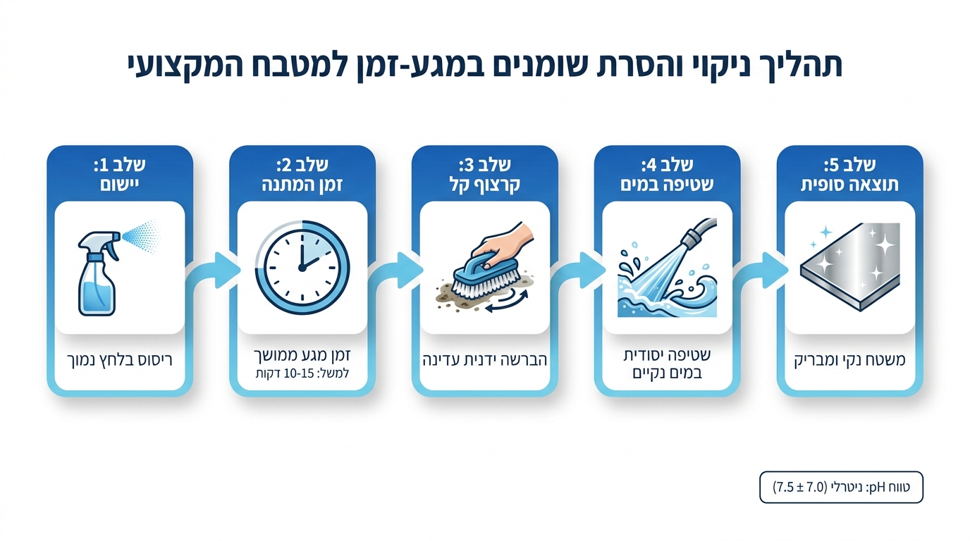 תוכנית ניקיון לפי אזורים במסעדה