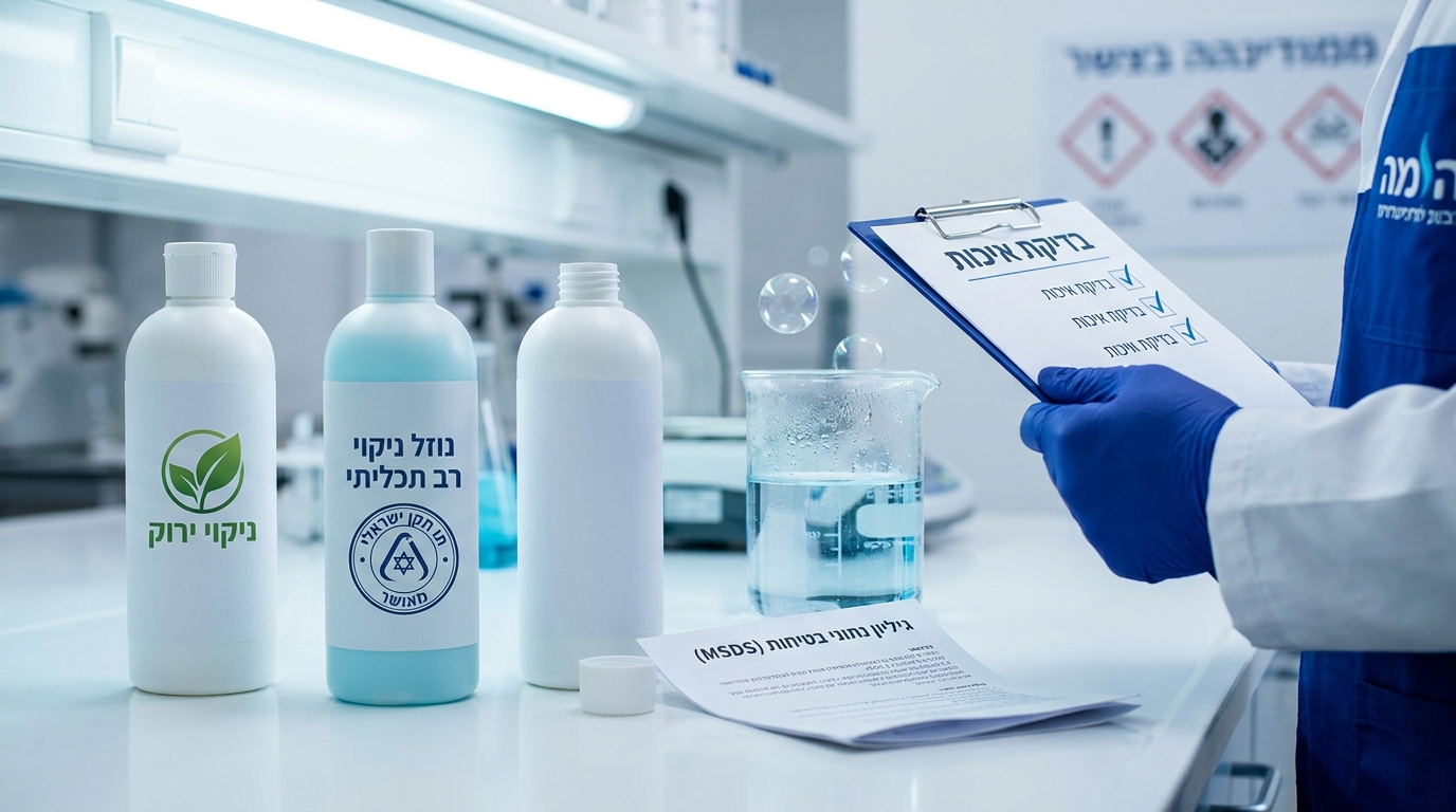 שלבי ניקוי וחיטוי תעשייתי במפעל מזון