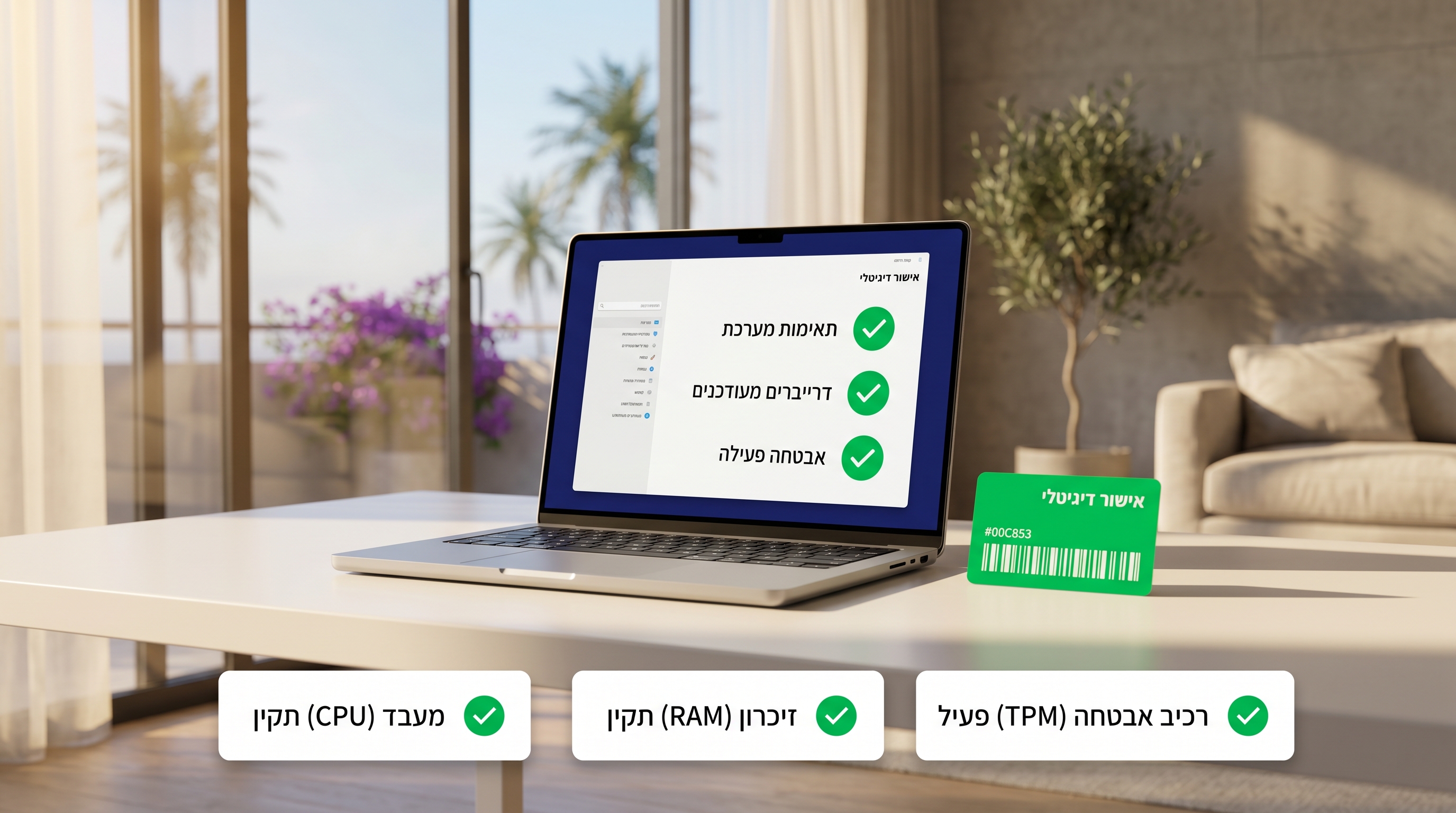 דרישות מערכת ווינדוס 11 - כל הפרמטרים
