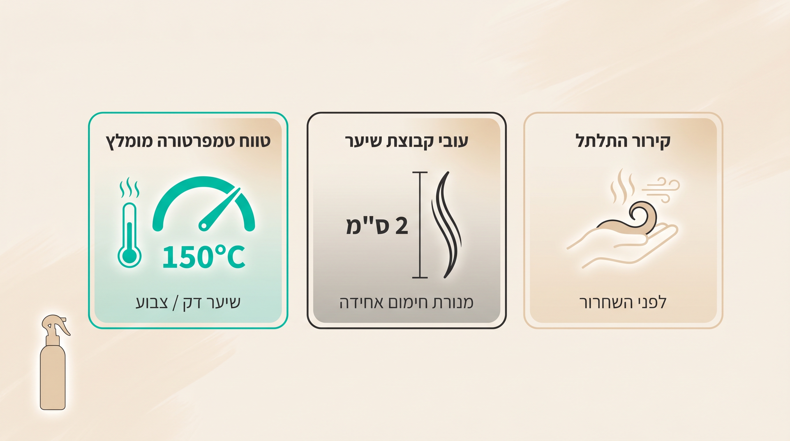 השוואת ציפויי קנה מסלסל שיער