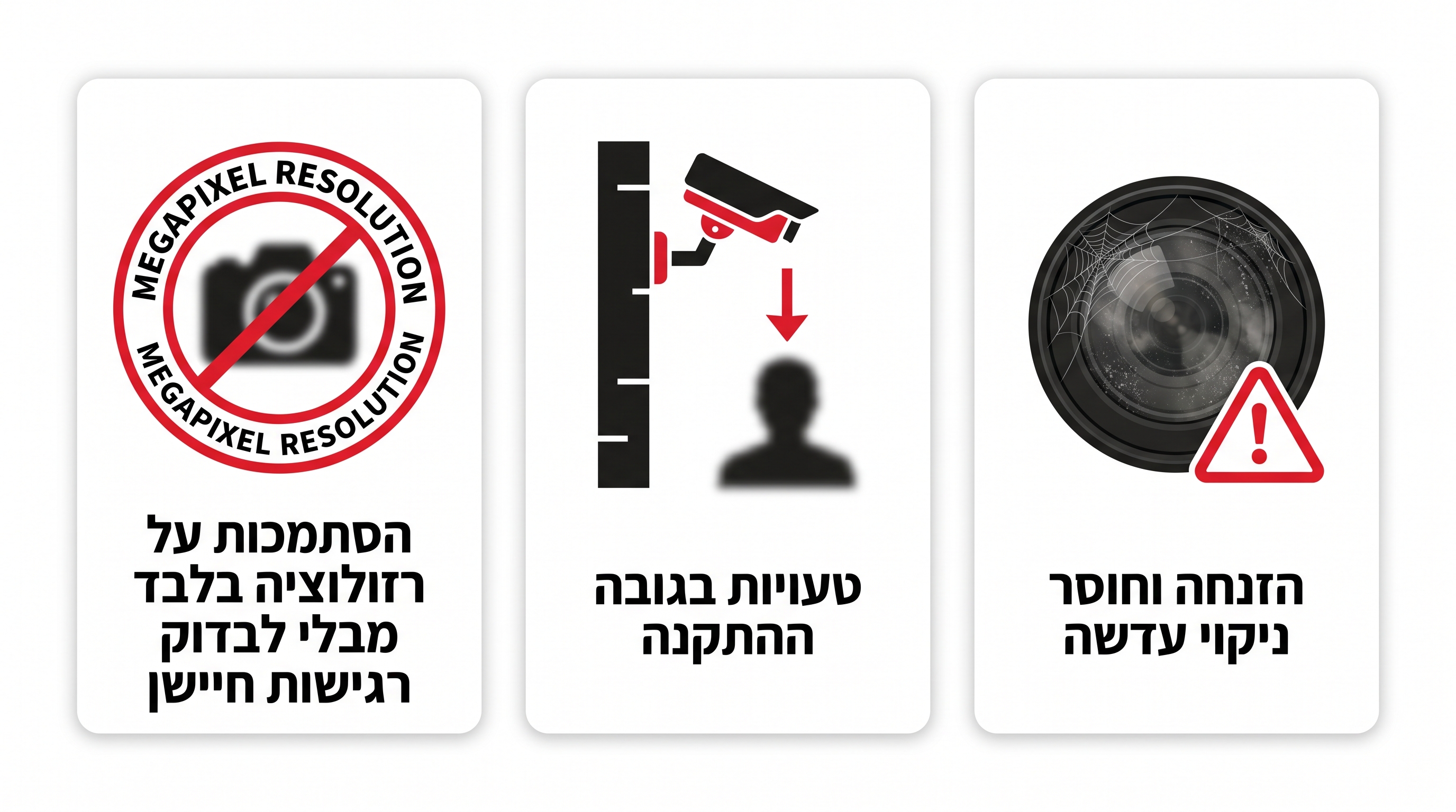 שגיאות התקנה נפוצות במצלמות IR - החזרי אור מחלון ומקיר