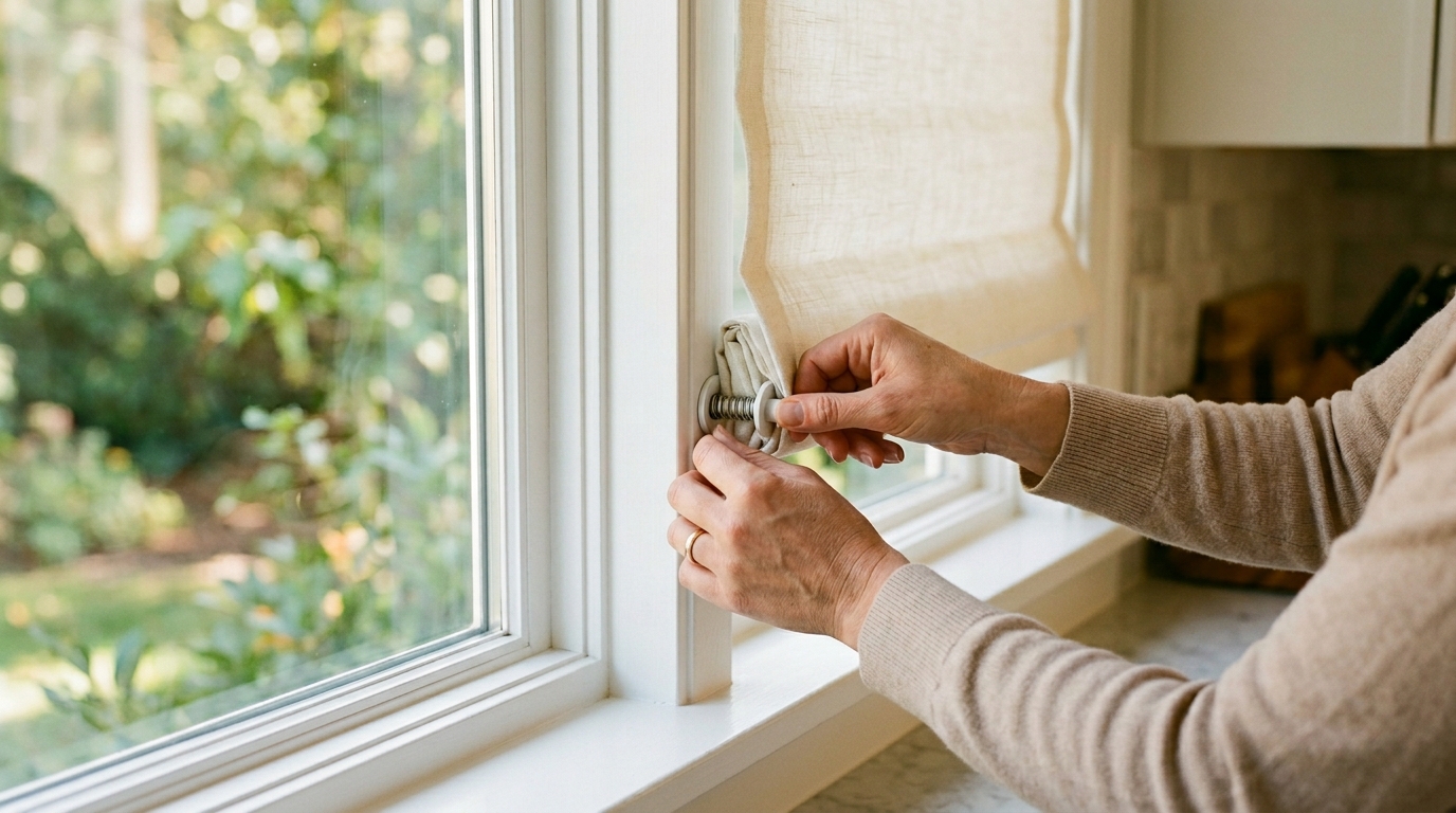 no drill adhesive shades — how tension-mount shades work