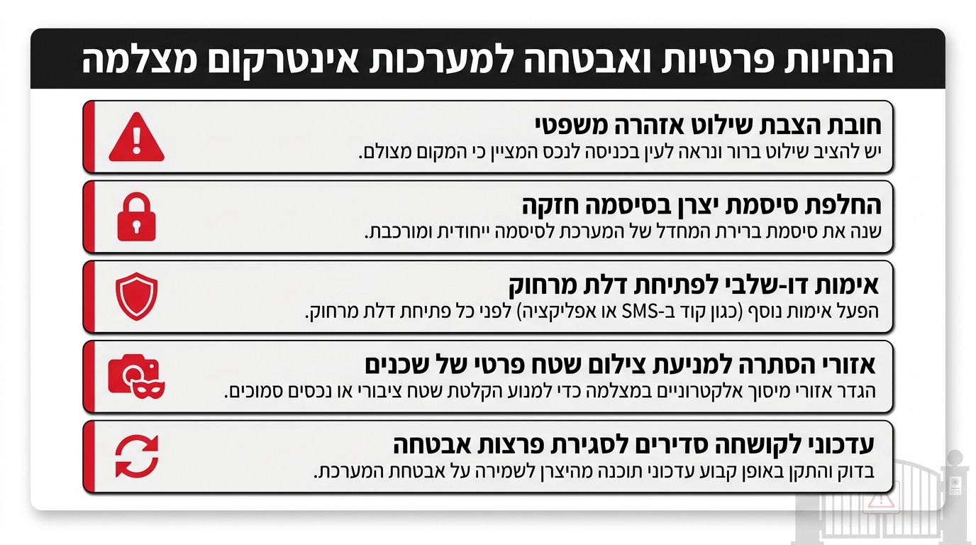 מצלמת אינטרקום על סוללה ופאנל סולארי לכניסה אלחוטית