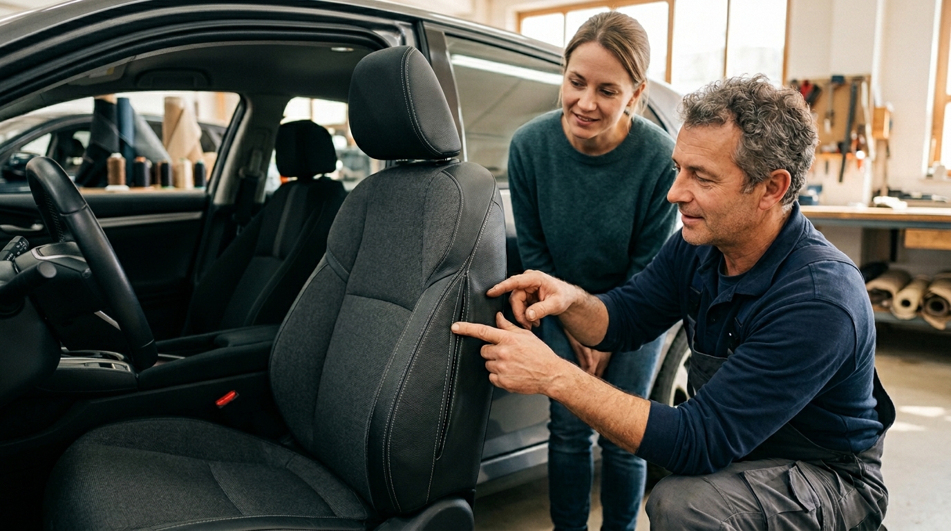 side airbag compatible seat covers — tear seams and side panels